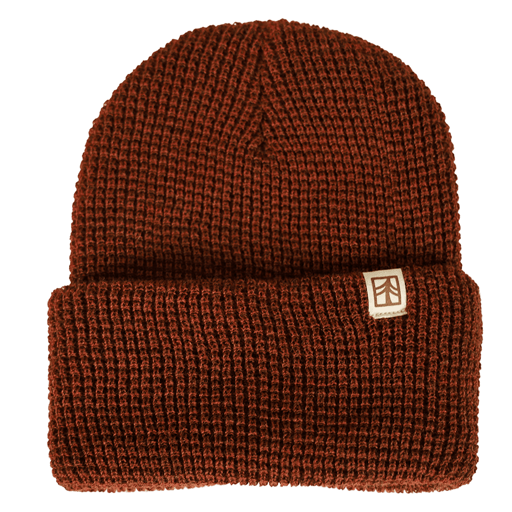 Rustek 100% Merino Wool Waffle Beanie | Copper