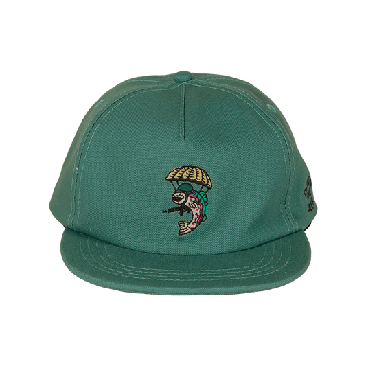 Defend the Deep Paratrooper 100% Organic Cotton Strapback | Emerald