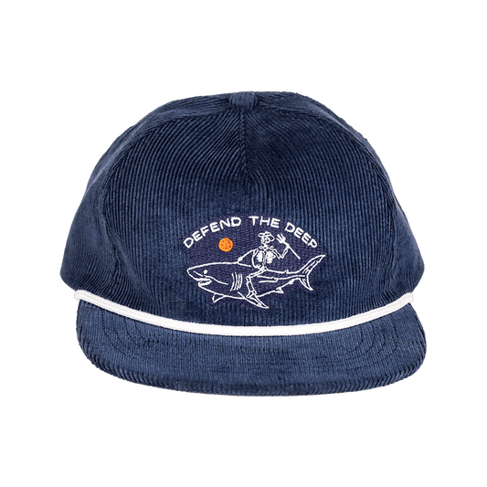 Defend the Deep Reaper Hemp Corduroy Strapback | Blue