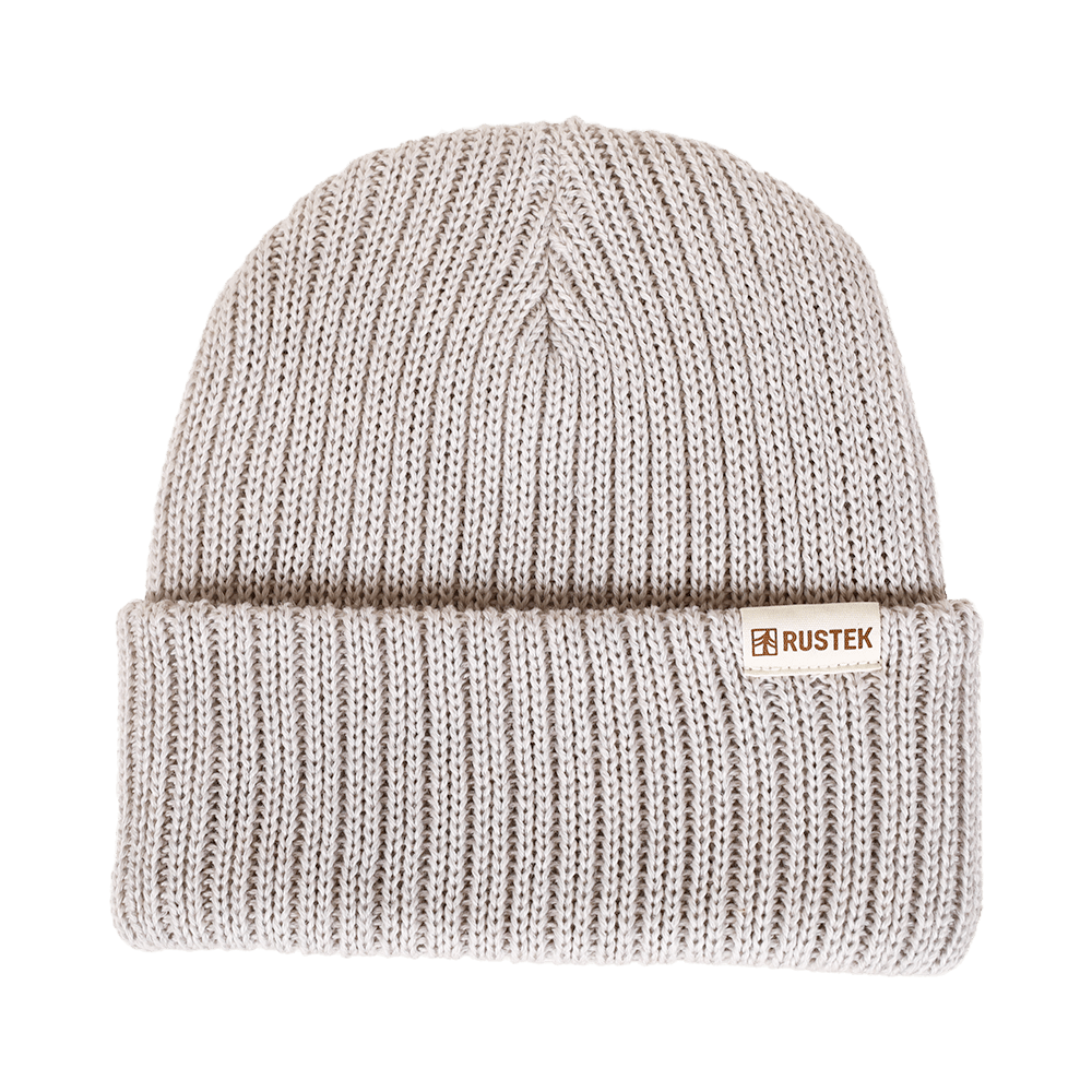 Double Rib 100% Merino Wool Beanie | Fog