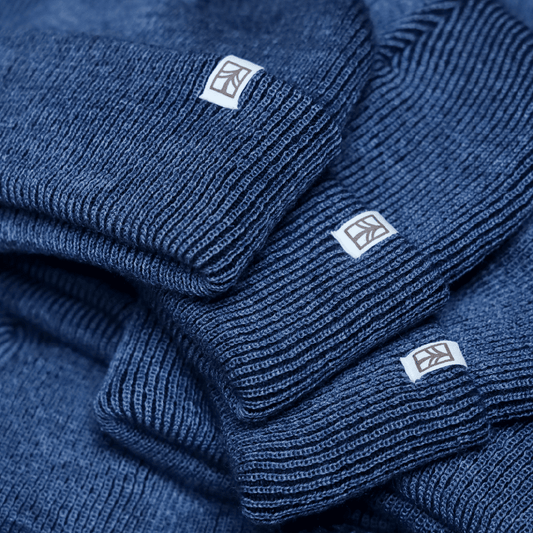 Rustek 100% Merino Wool Watch Cap | Charcoal/Black Stripe