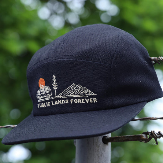 Public Lands Forever Hemp Camp Cap | Black