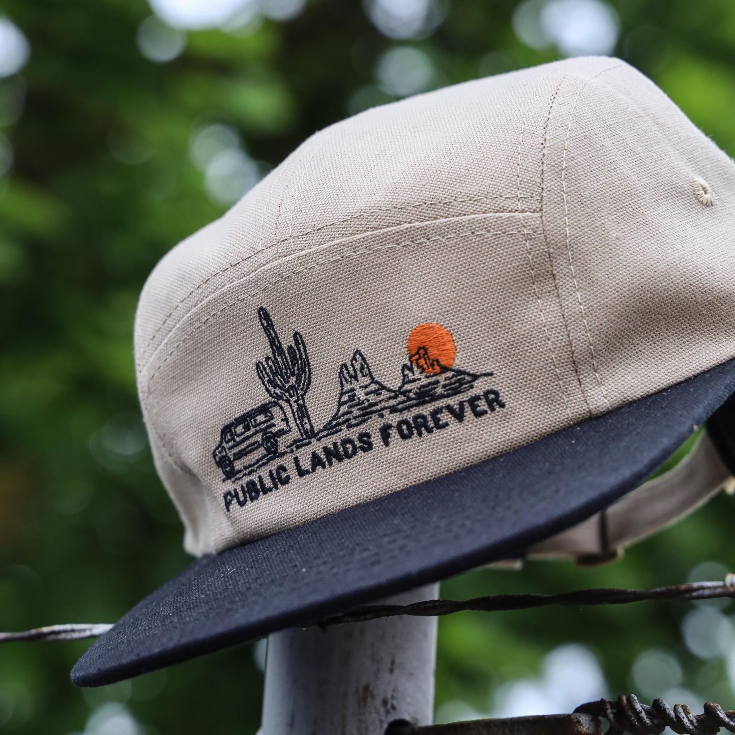 Public Lands Forever Hemp Camp Cap | Tan