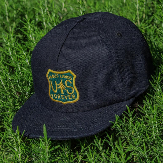 Public Lands Forever 100% Organic Cotton Strapback | Black