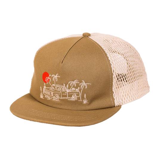Long Haul 100% Organic Cotton Trucker Cap | Tan