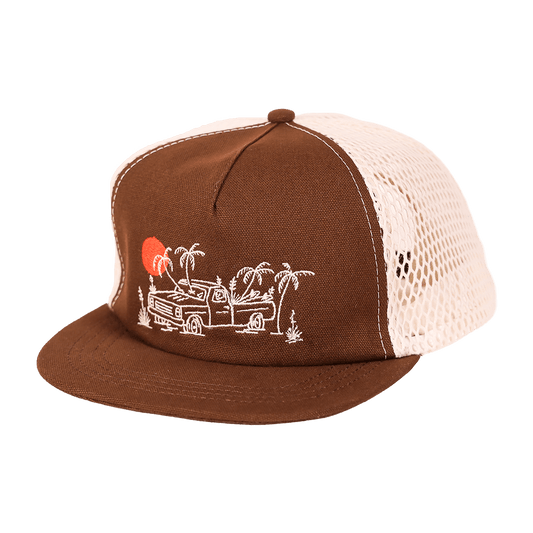Long Haul 100% Organic Cotton Trucker Cap | Brown