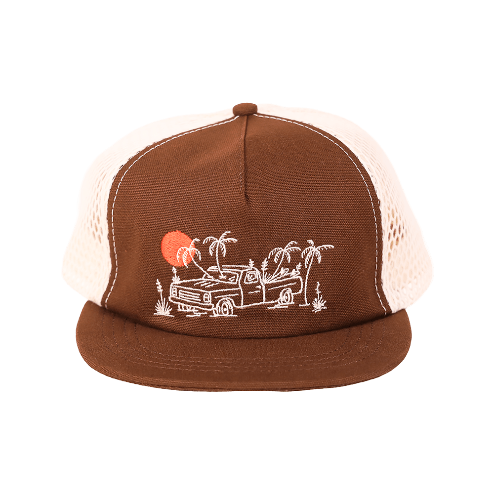 Long Haul 100% Organic Cotton Trucker Cap | Brown