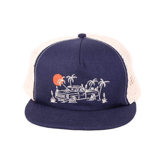 Long Haul 100% Organic Cotton Trucker Cap | Navy