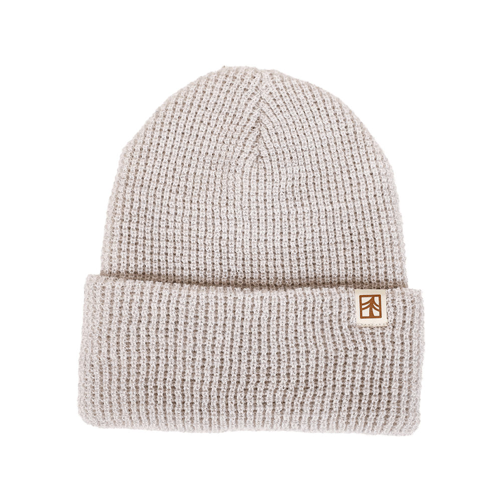 Rustek 100% Merino Wool Waffle Beanie | Fog