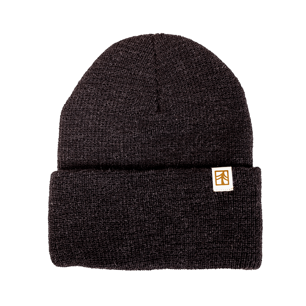 Rustek 100% Merino Wool Watch Cap | Heather Black