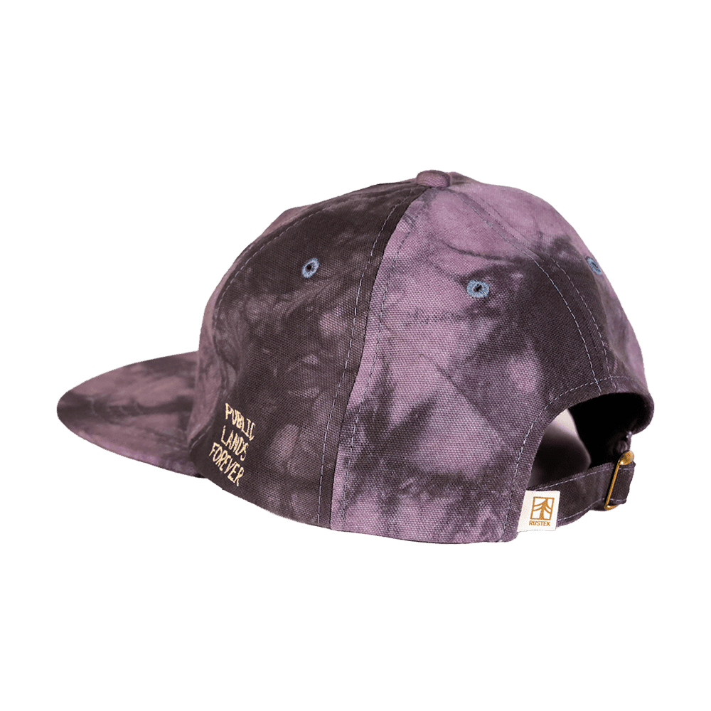 Public Lands Forever Shibori Strapback | Charcoal Purple/Black