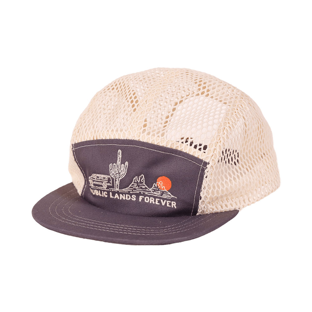 Public Lands Forever 100% Organic Cotton Trekker Cap | Gray