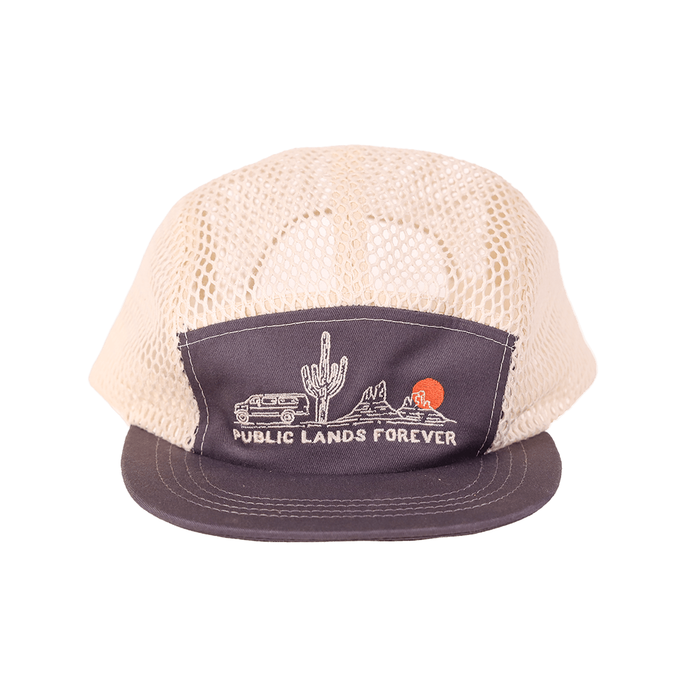 Public Lands Forever 100% Organic Cotton Trekker Cap | Gray