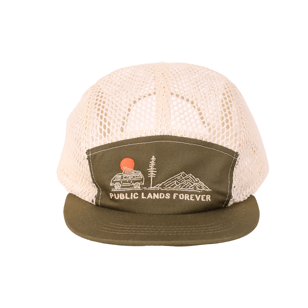Public Lands Forever 100% Organic Cotton Trekker Cap | Olive