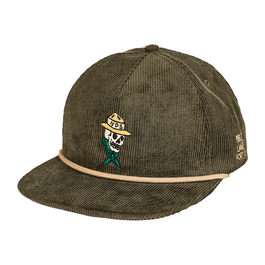 "Public Lands Forever" Hemp Corduroy Strapback | Green