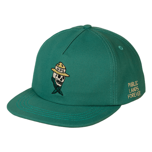 Public Lands Ranger 100% Organic Cotton Strapback | Emerald
