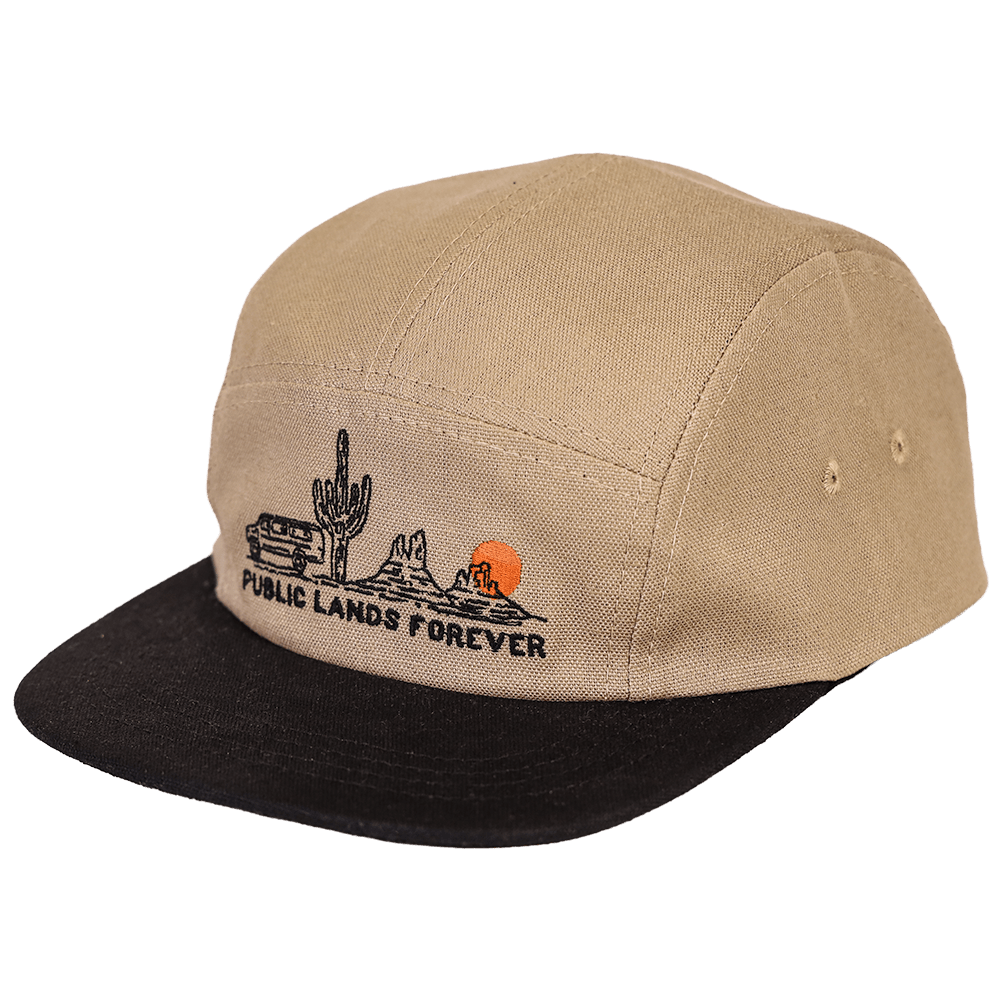 Public Lands Forever Hemp Camp Cap | Tan