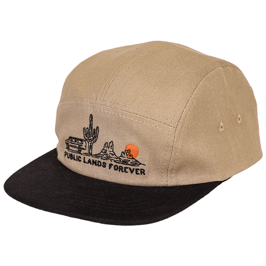 Public Lands Forever Hemp Camp Cap | Tan