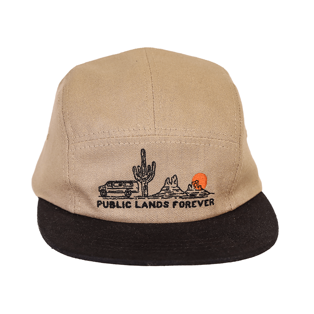 Public Lands Forever Hemp Camp Cap | Tan
