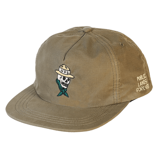"Public Lands Forever" DryTek Waxed Ripstop Strapback | Green