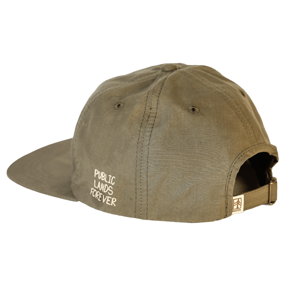"Public Lands Forever" DryTek Waxed Ripstop Strapback | Green