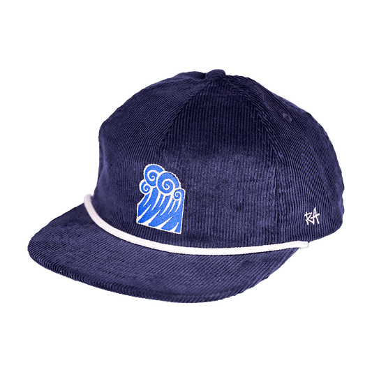 Double Overhead Corduroy Strapback | Blue