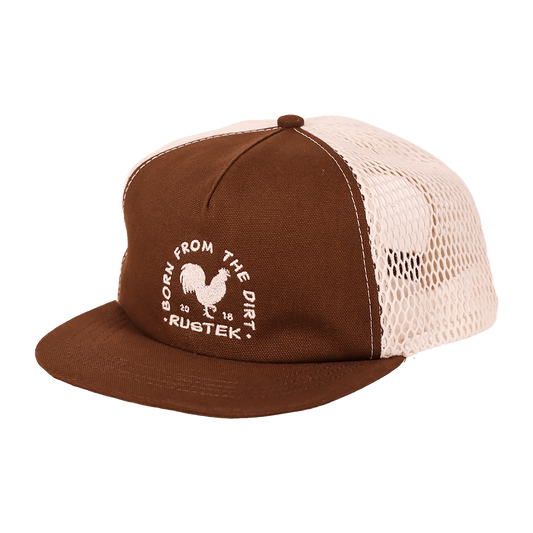 Rustek Farms 100% Organic Cotton Trucker Cap | Brown