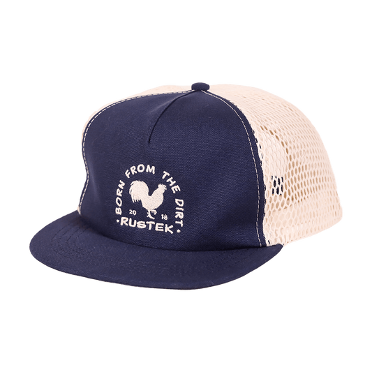 Rustek Farms 100% Organic Cotton Trucker Cap | Navy