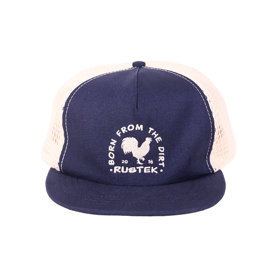 Rustek Farms 100% Organic Cotton Trucker Cap | Navy