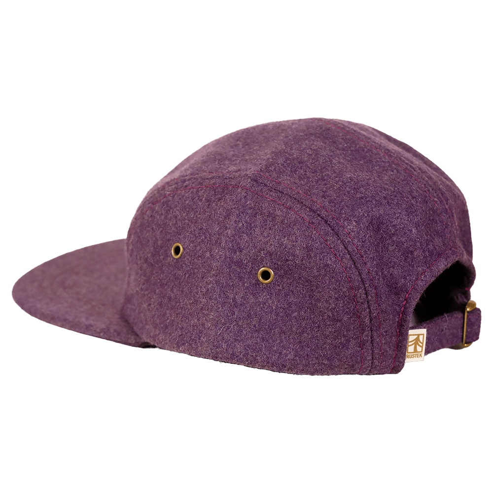 Rustek MFG 100% Wool Loden Camp Cap | Mulberry