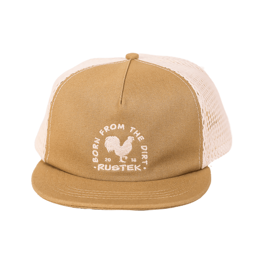 Rustek Farms 100% Organic Cotton Trucker Cap | Tan