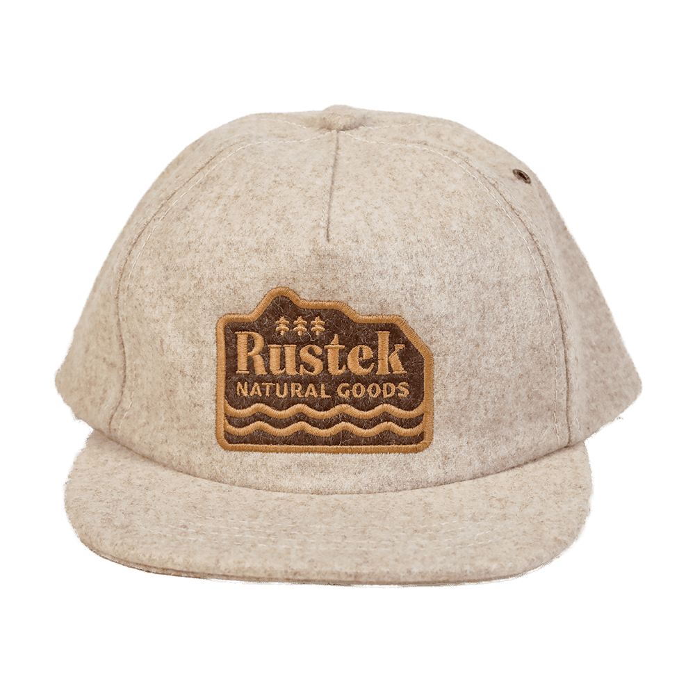 Rustek Natural Goods 100% Wool Loden Strapback | Oatmeal