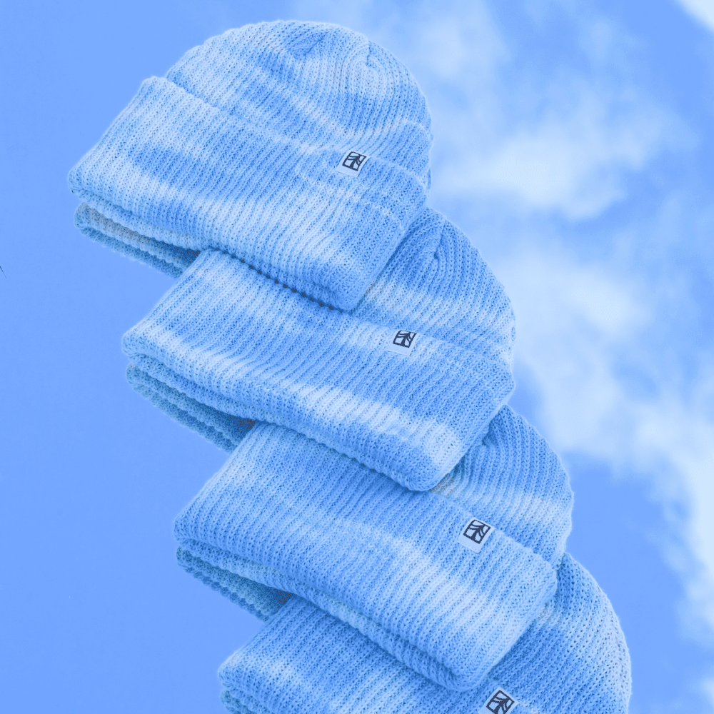 Rustek 100% Organic Cotton Beanie | Sky Tie Dye