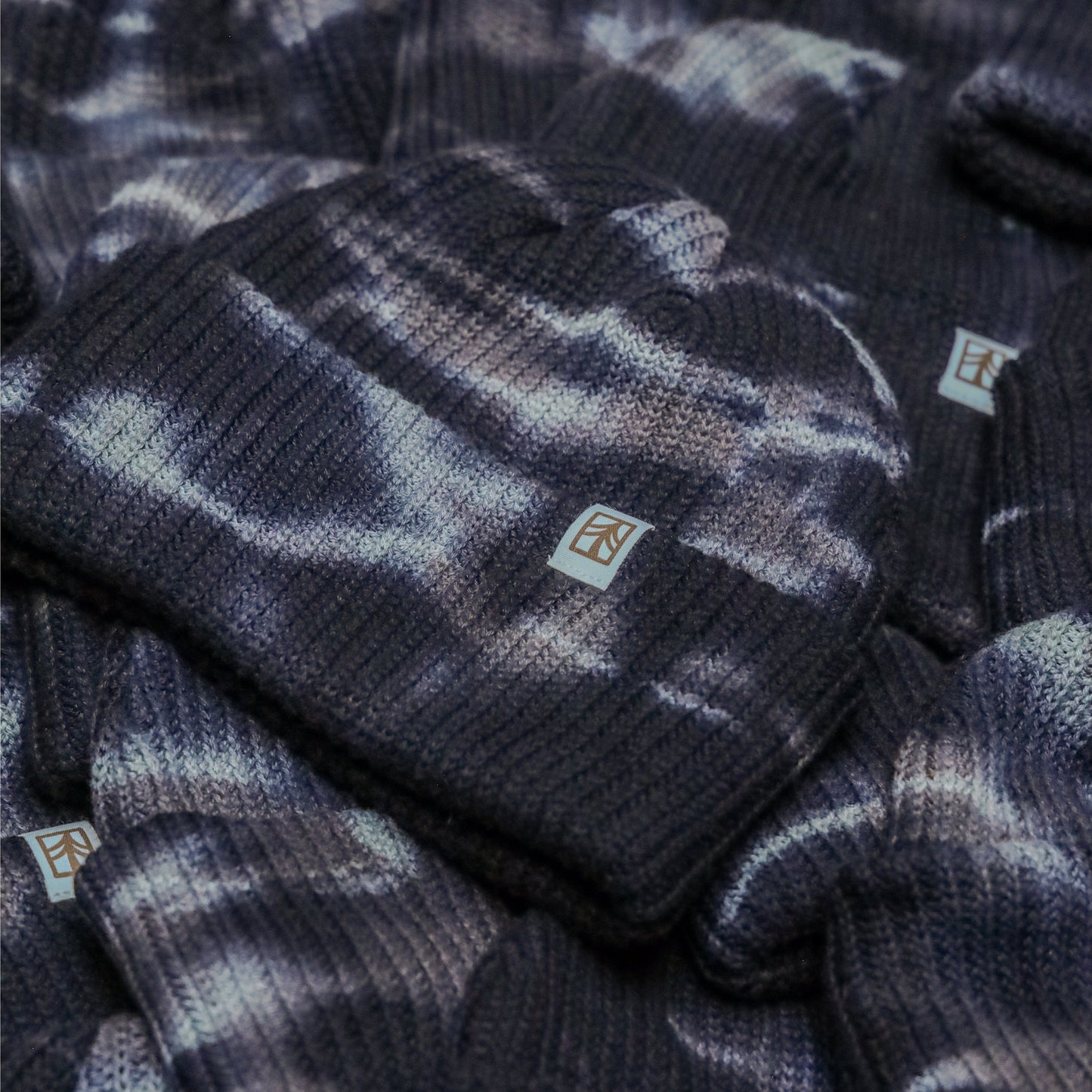 Rustek 100% Organic Cotton Beanie | Sage/Brown/Black Tie Dye