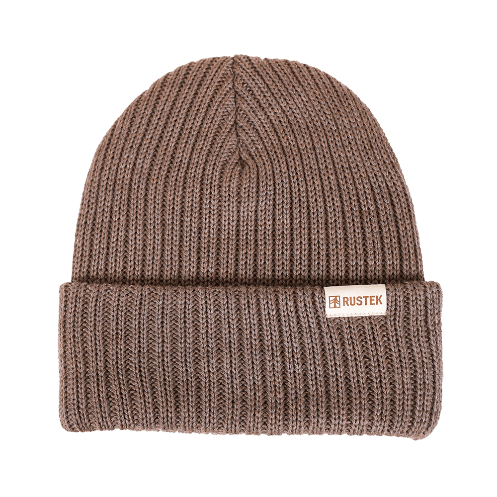 Double Rib 100% Merino Wool Beanie | Mocha
