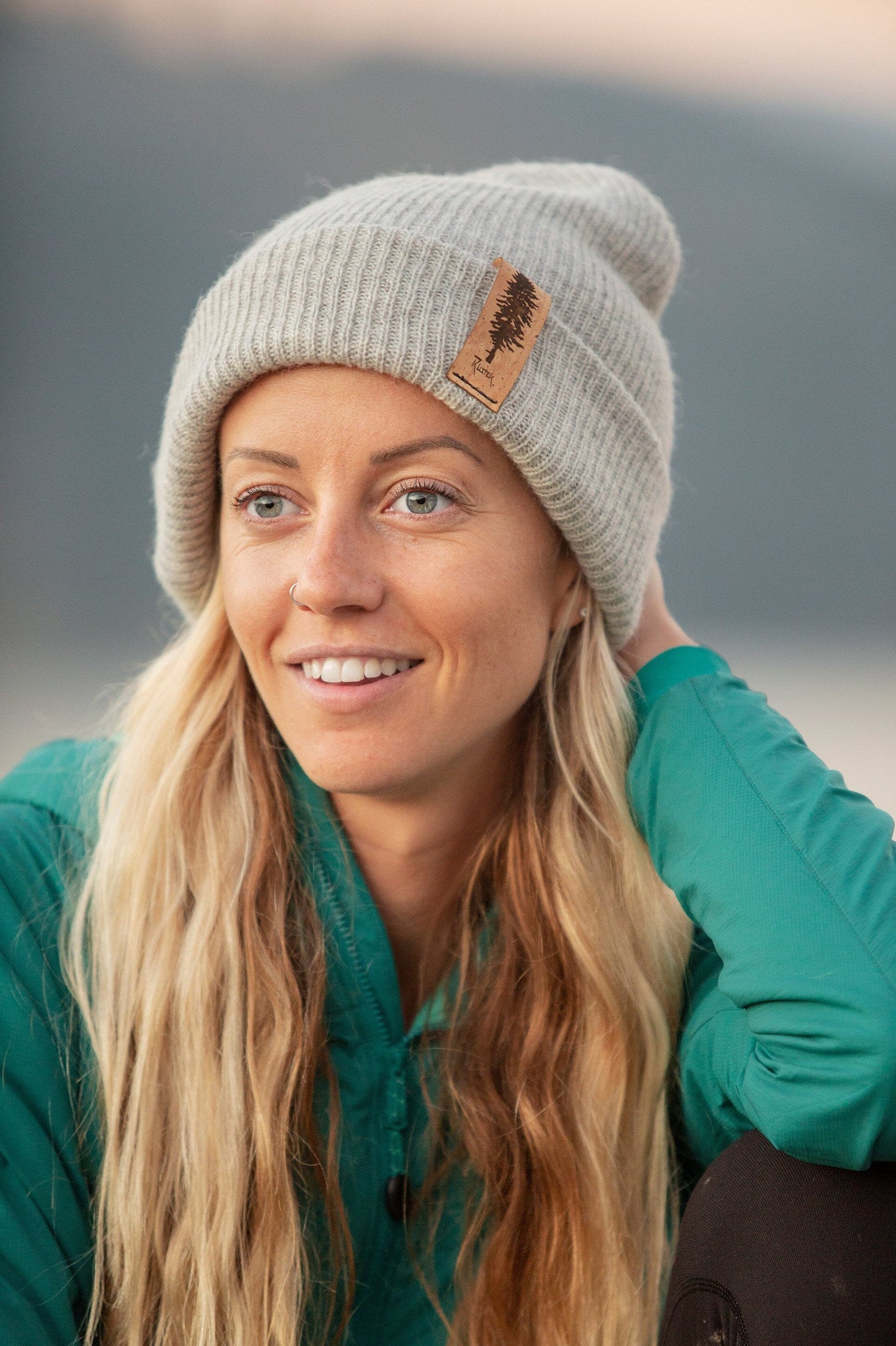 Doug Fir 100% Merino Wool + Cork Beanie | Heather