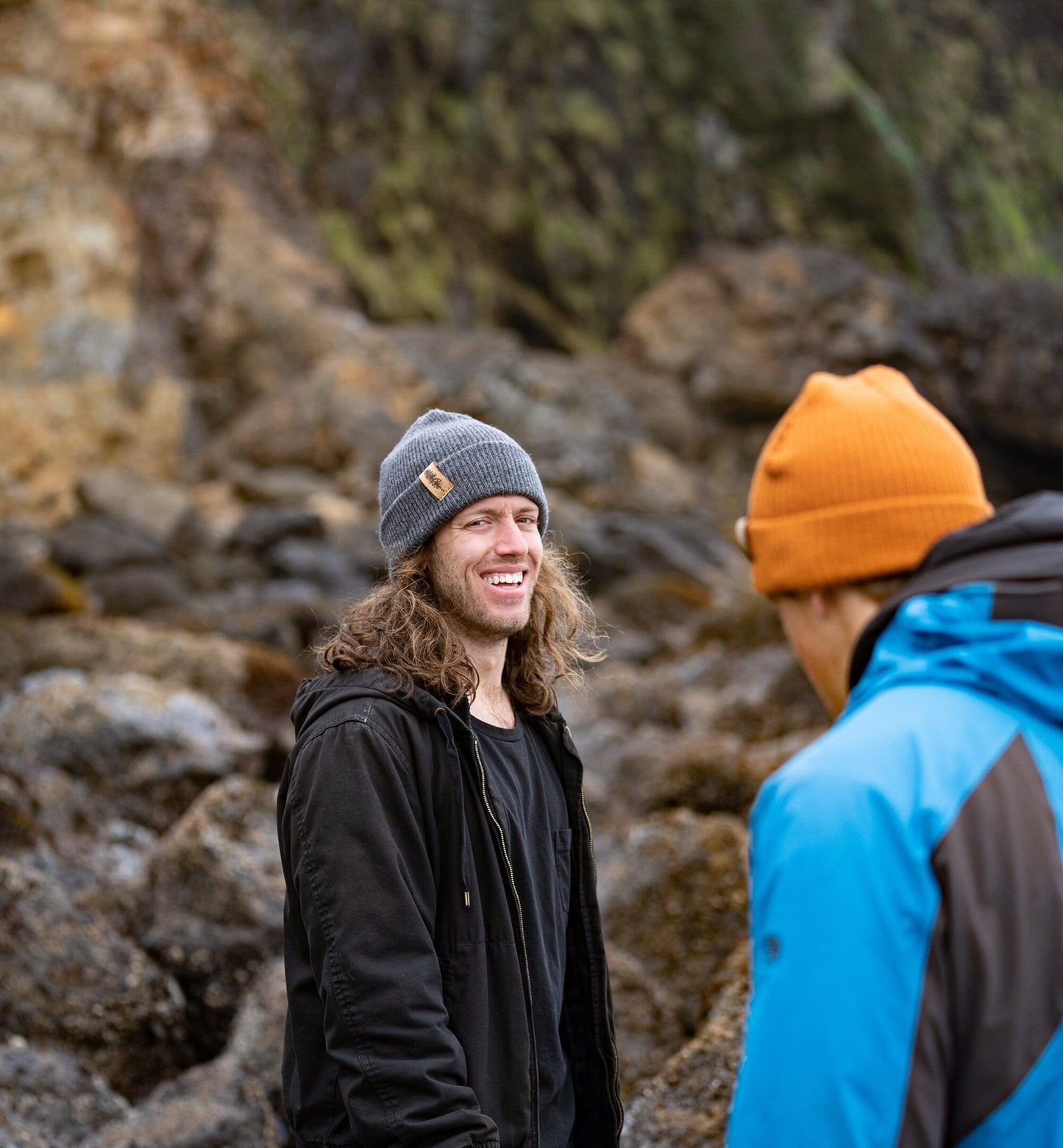 Doug Fir 100% Merino Wool + Cork Beanie | Charcoal