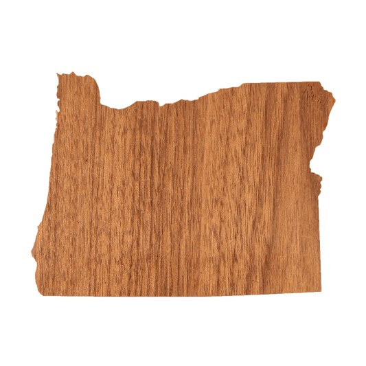 Geo Oregon Wood Sticker - Rustek