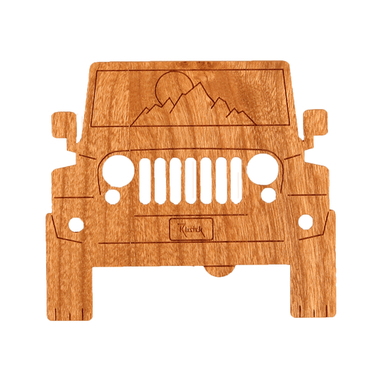 To The Mountains! Wood Sticker - Rustek