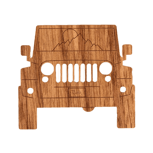 To The Mountains! Wood Sticker - Rustek