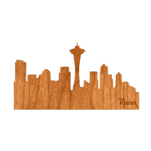 Seattle Skyline Wood Sticker - Rustek