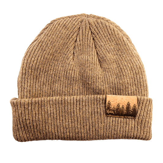 Treeline 100% Merino Wool + Cork Beanie | Olive