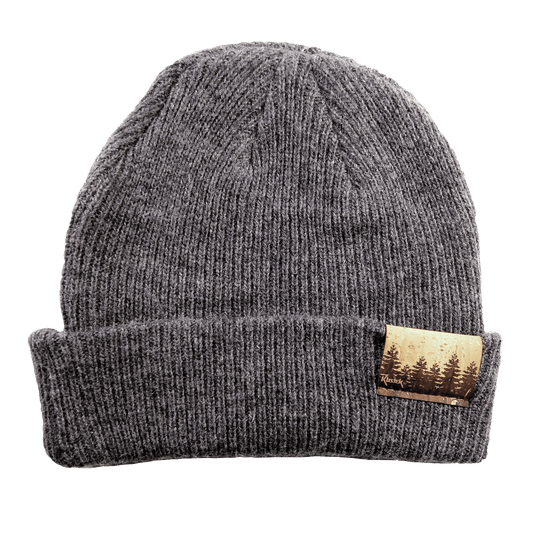 Treeline 100% Merino Wool + Cork Beanie | Charcoal