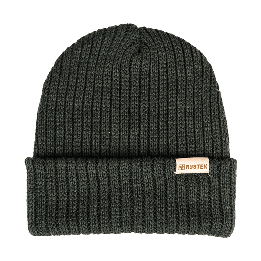 Rustek Double Rib 100% Merino Wool Beanie | Green