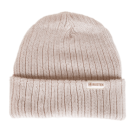 Double Rib 100% Merino Wool Beanie | Cream