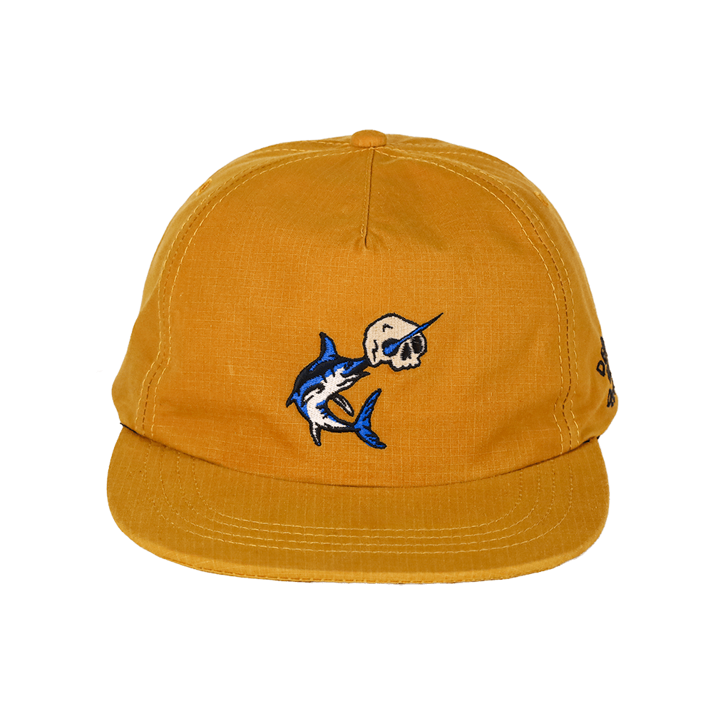 Defend the Deep Swordfish DryTek Waxed Ripstop Strapback | Mustard