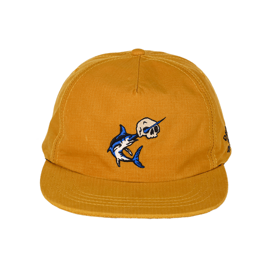 Defend the Deep Swordfish DryTek Waxed Ripstop Strapback | Mustard