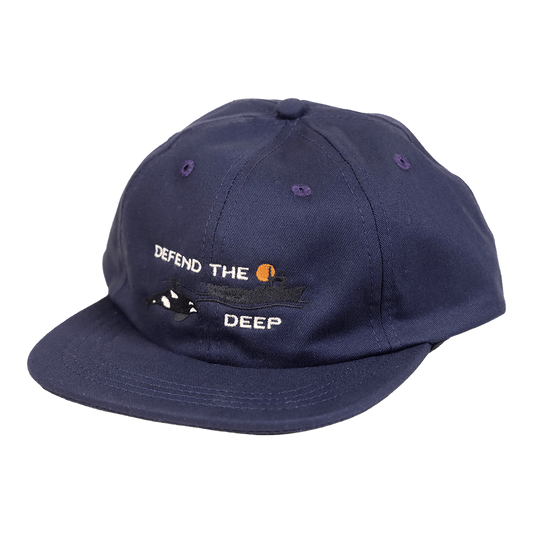 Defend The Deep Orca 100% Organic Cotton Dad Hat | Navy