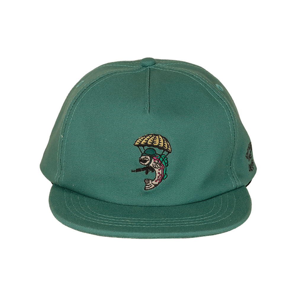 Defend the Deep Paratrooper 100% Organic Cotton Strapback | Emerald