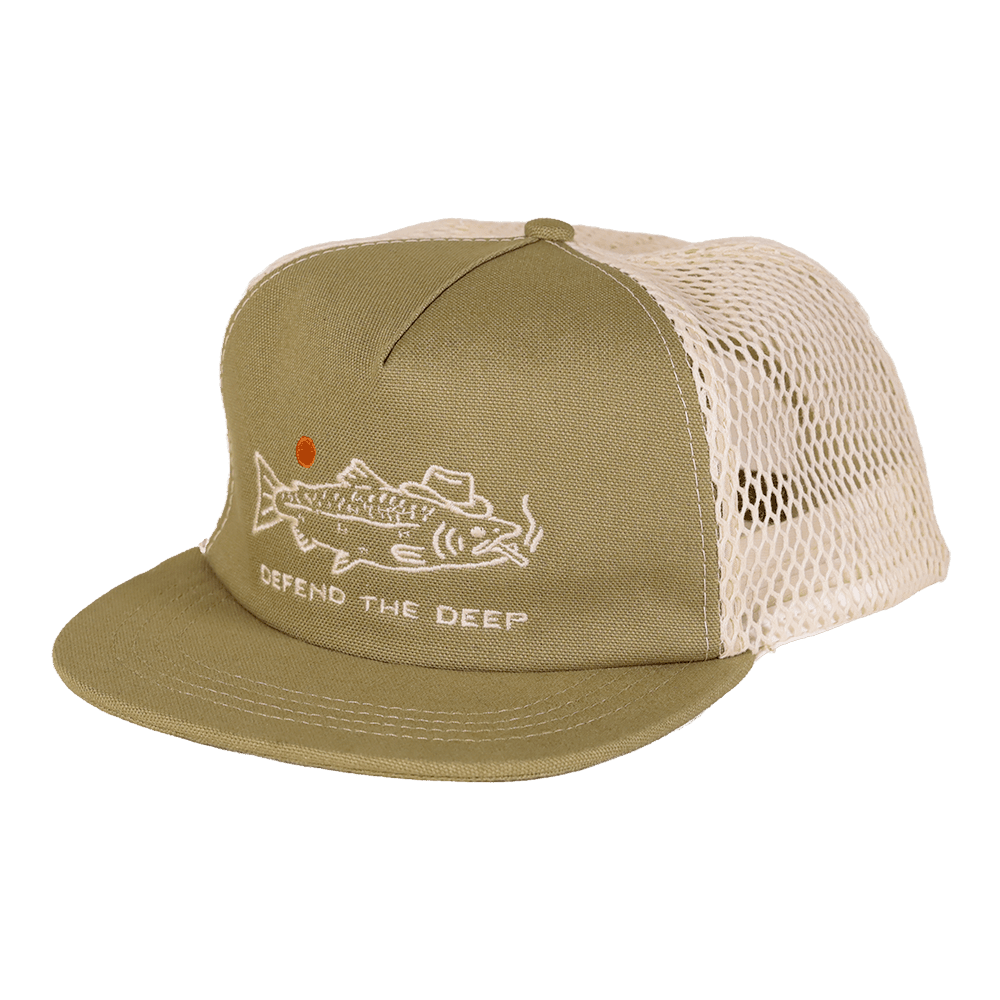 Defend the Deep Smoking Salmon Trucker | Tan